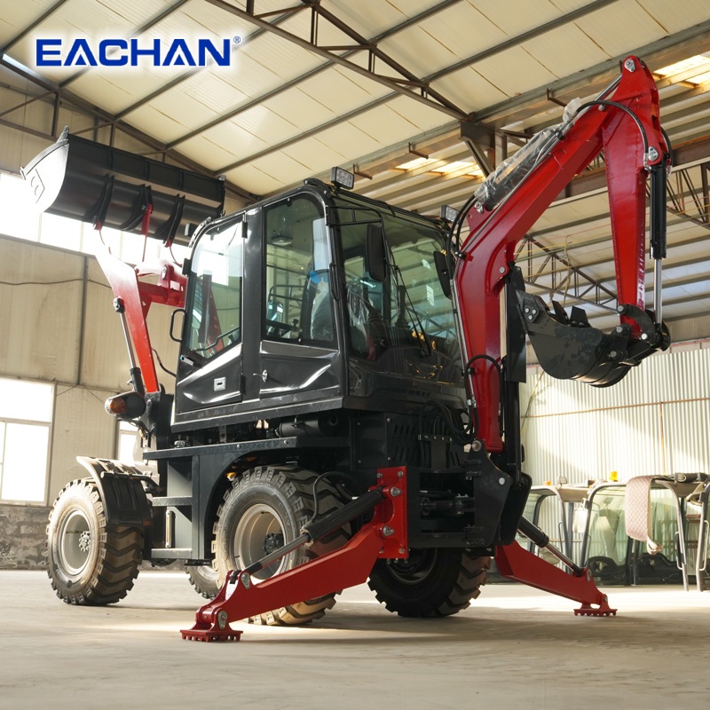 Agriculture Farming Working - 4WD Hydraulic Wheel Backhoe Loader Diesel