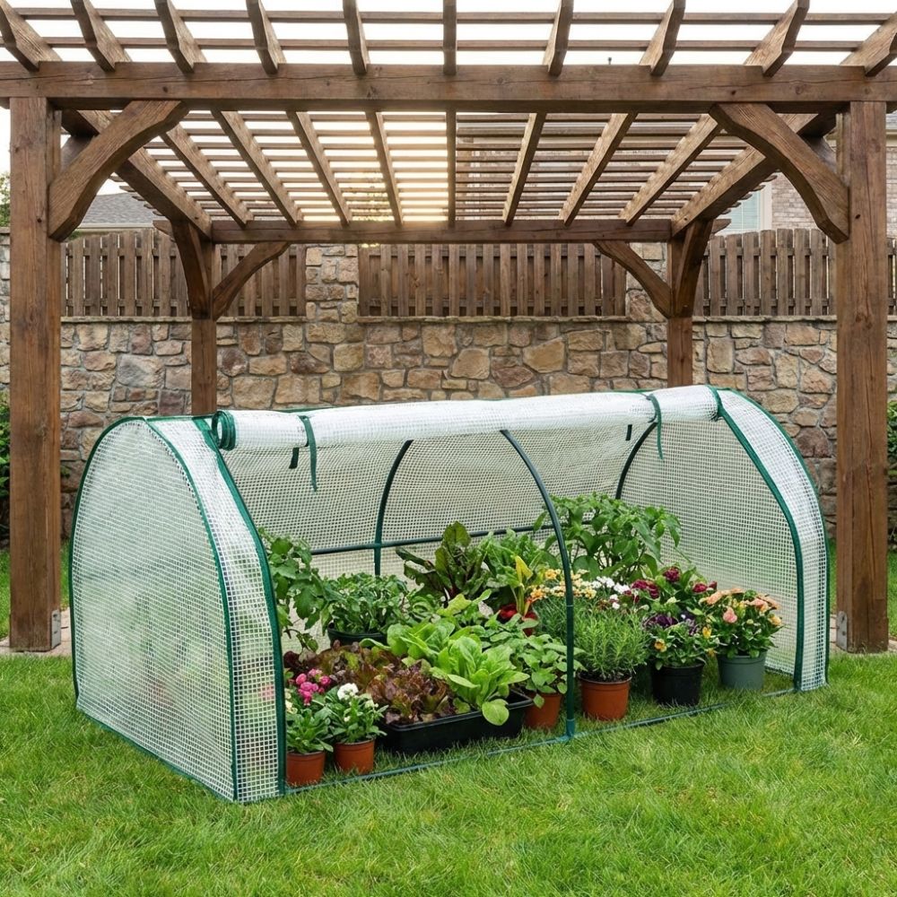 Greenhouse Plastic Film - Transparent Mini Plant Greenhouse Plastic Waterproof