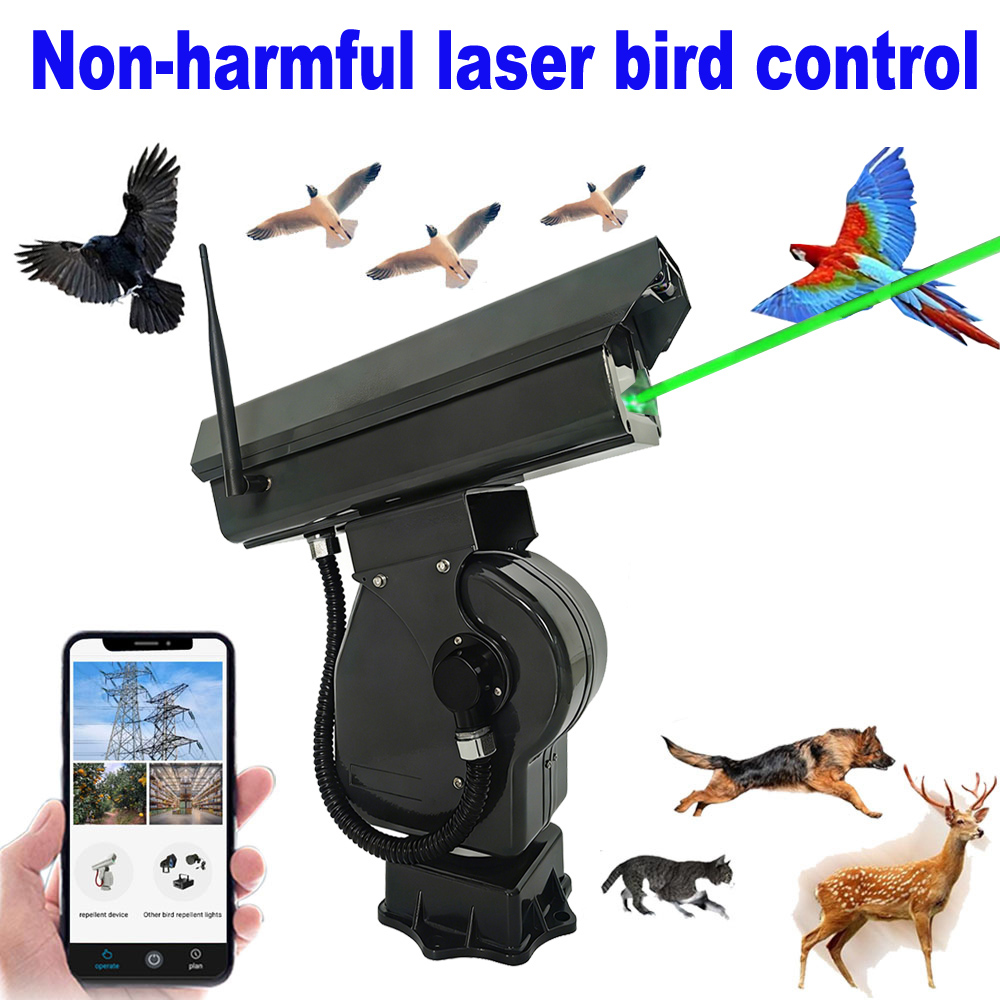 Precision Farming Smart Agriculture - Powerful 2W Green Bird Repellent High
