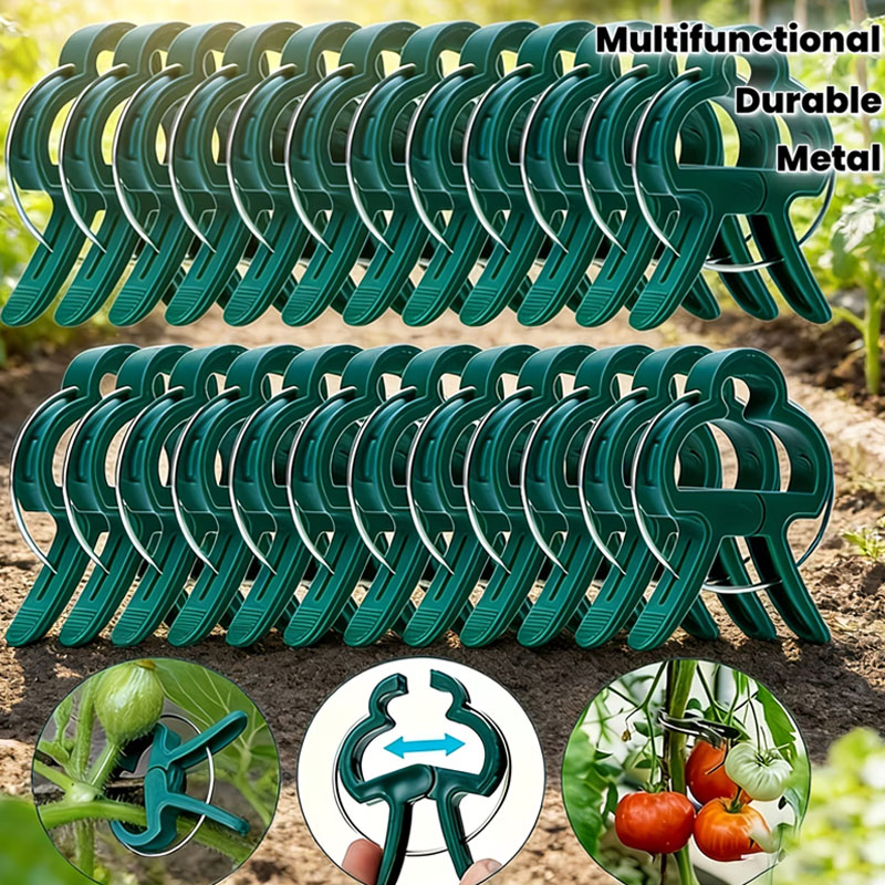 Greenhouse Plastic Film - Heavy-Duty Garden Plant Clips Reusable Quick-Clip