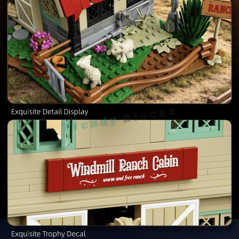 1359PCS Western Windmill Ranch - Agriculture Farm House ulasan dan harga